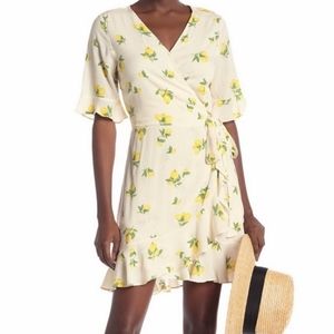 Elodie Lemon Wrap Dress
